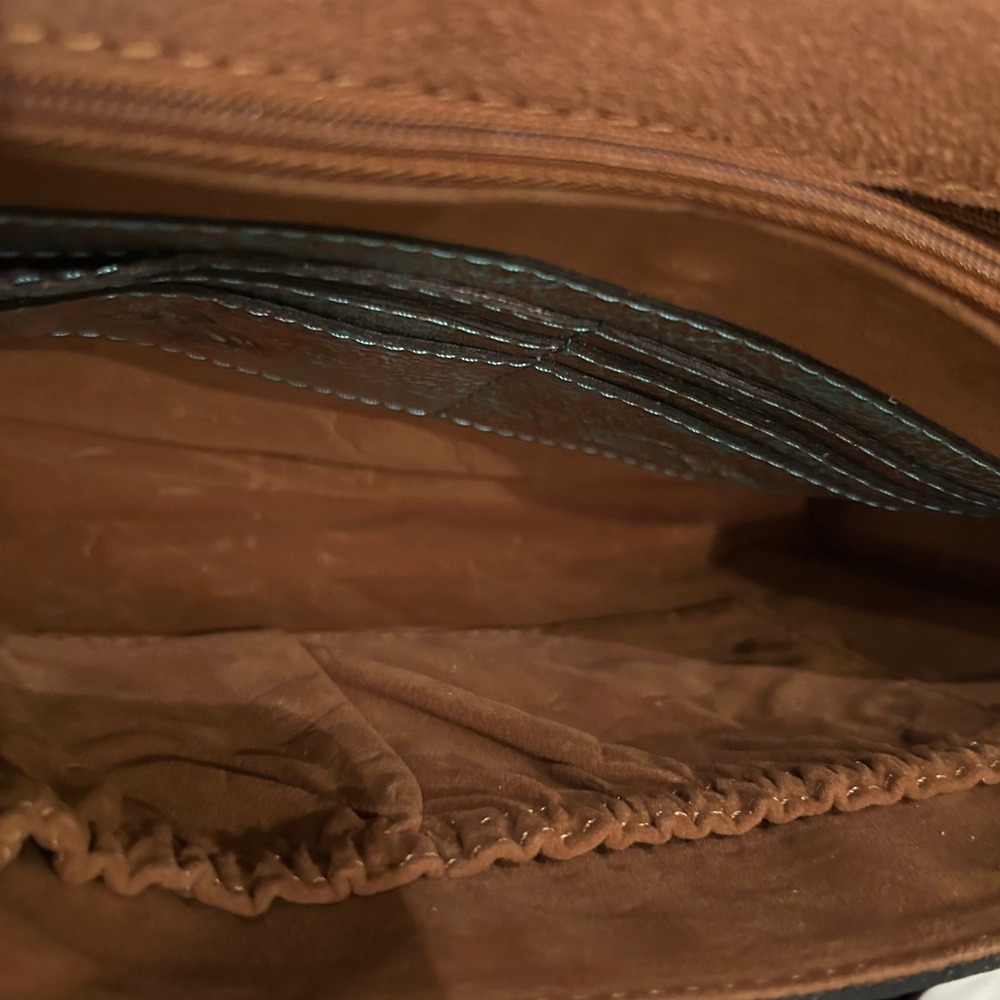 Patricia Nash Crossbody Bag Purse Turquoise Leather Western Boho Artisan Rustic - Picture 6 of 10